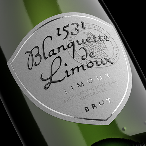 Wine label design for premium sparkling wine